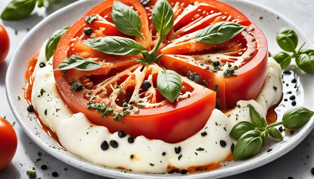 Ofen-Tomatensauce mit Mozzarella