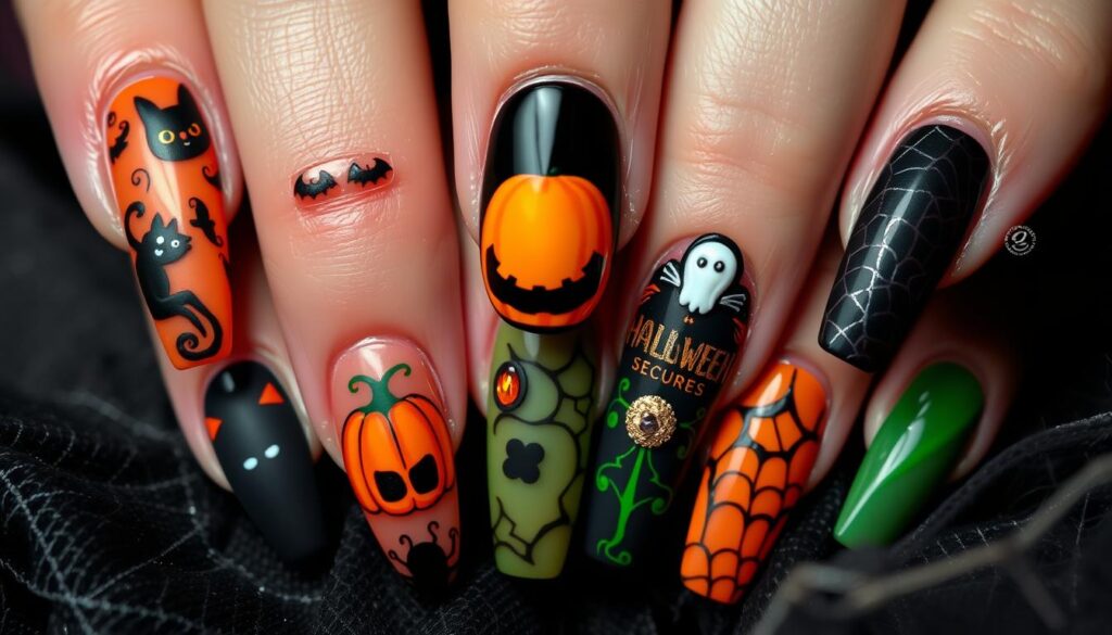 Gelnägel Halloween Designs